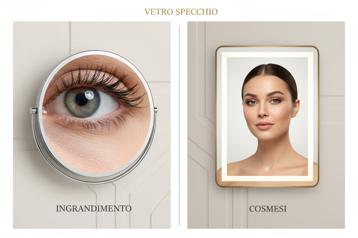 Vetro Specchio: Ingrandimento vs Cosmesi - Guida Completa