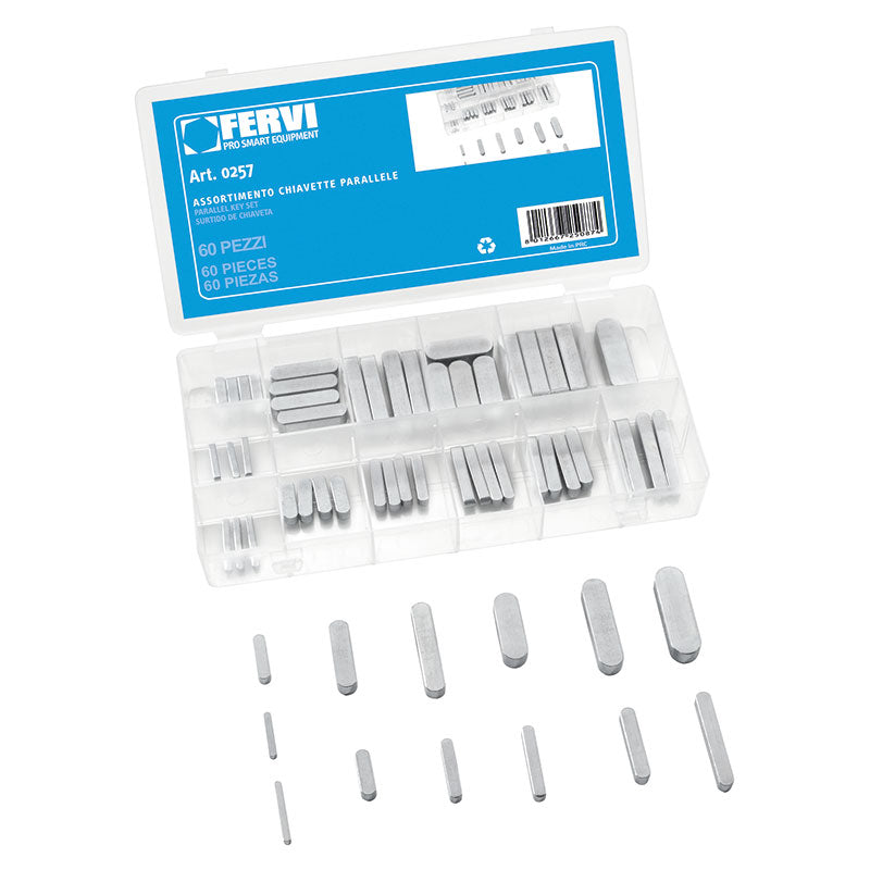Assortimento Chiavette Parallele In Acciaio Marca Fervi Art.0257 BIBA-RICAMBI