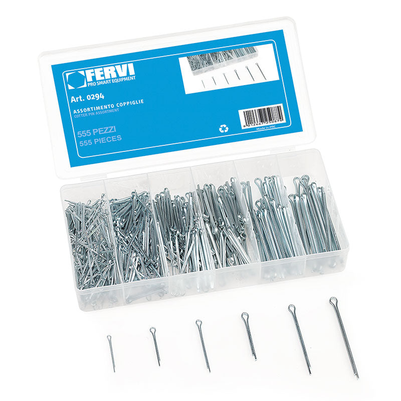 Assortimento Coppiglie In Acciaio Marca Fervi Art.0294 BIBA-RICAMBI