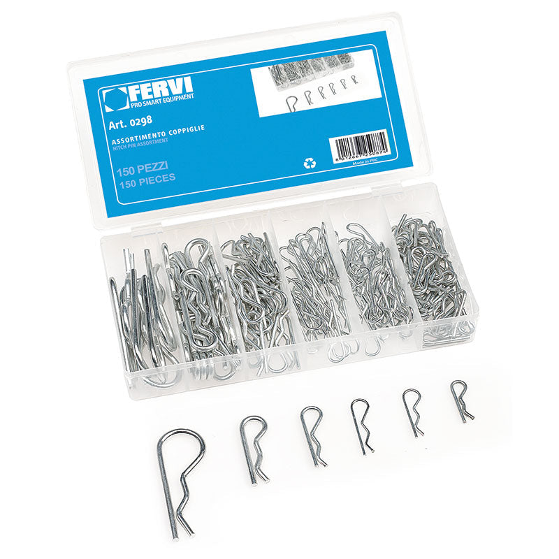 Assortimento Coppiglie Di Sicurezza In Acciaio Marca Fervi Art.0298 BIBA-RICAMBI
