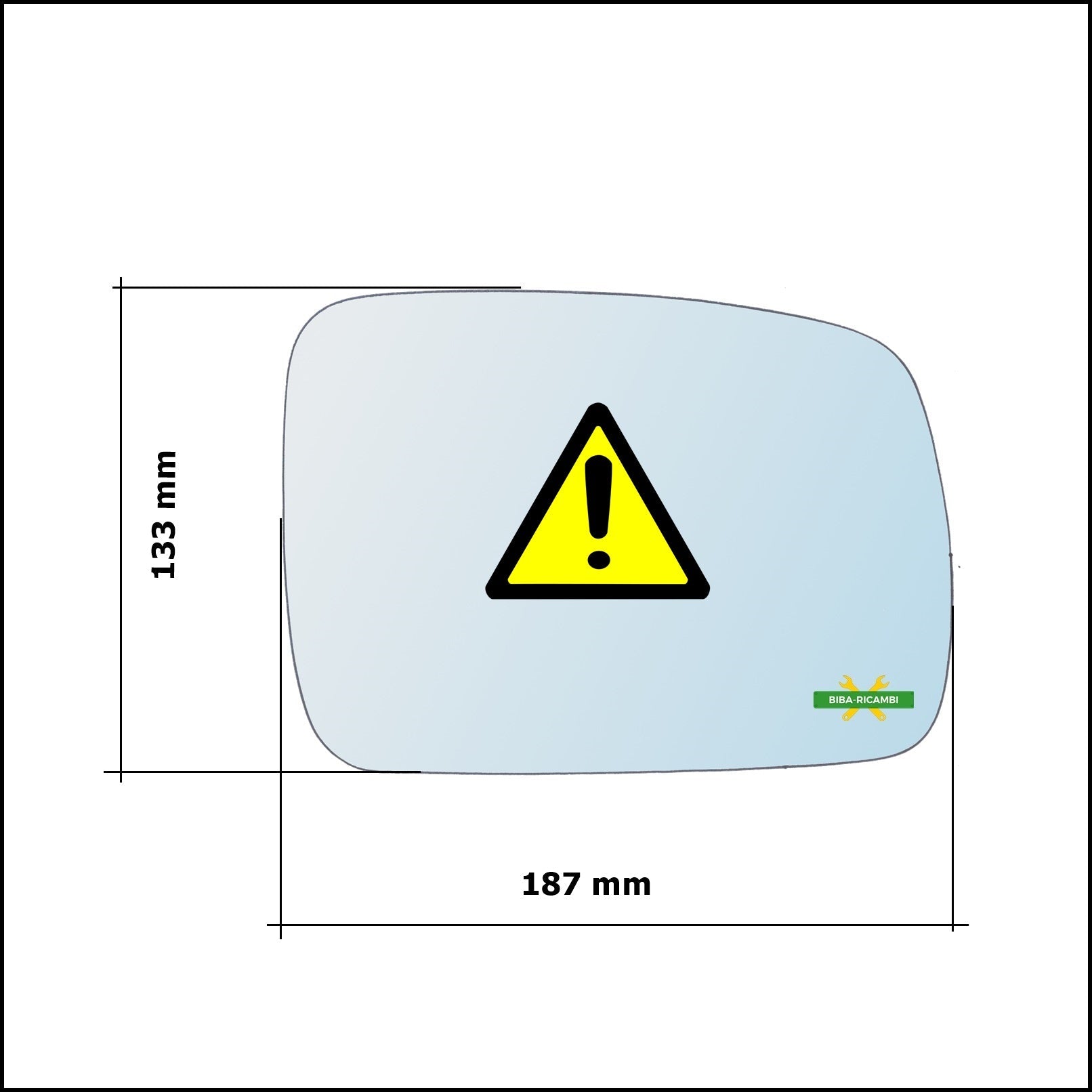 Vetro Specchio Retrovisore Asferico Lato Dx-Passeggero Per Land Rover Freelander II (L359) solo dal 2006-2009 BIBA-RICAMBI