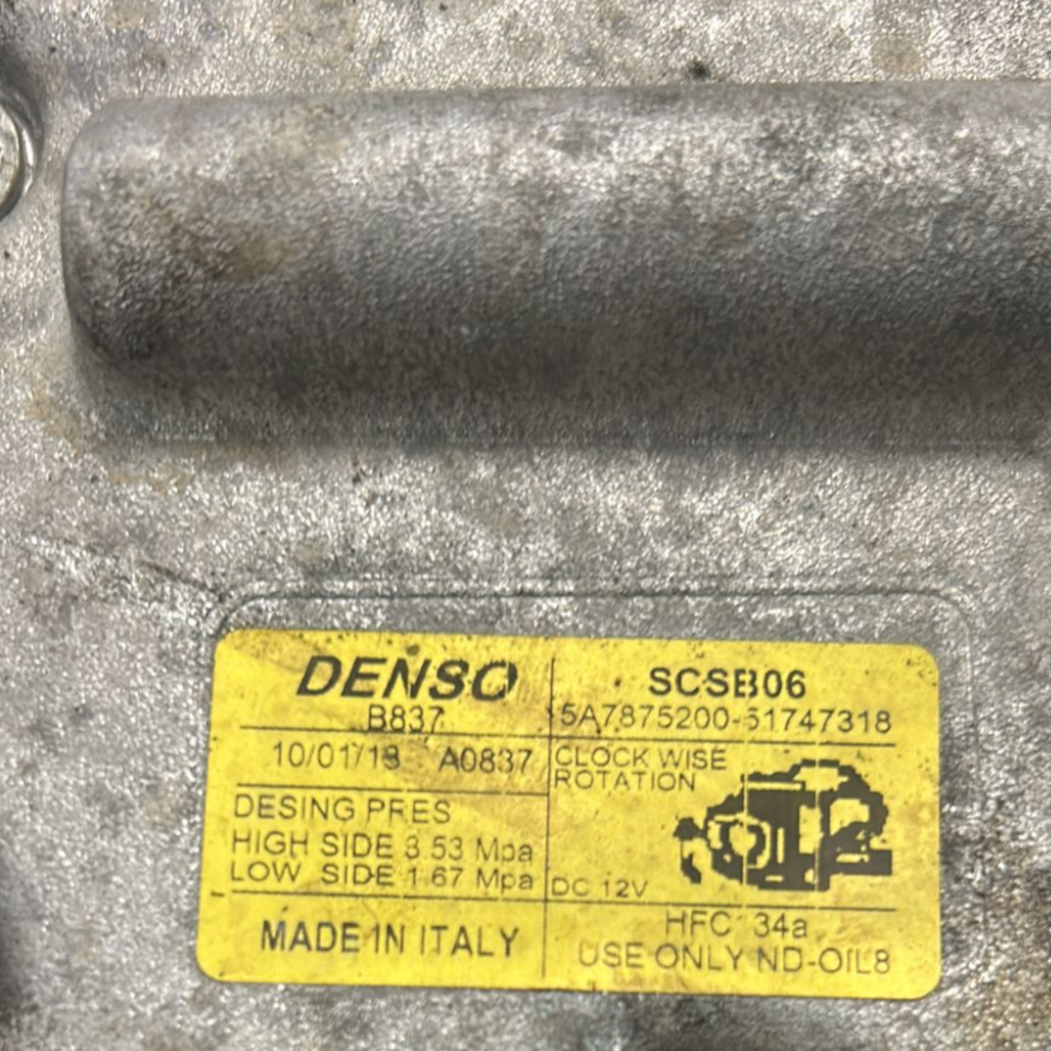 Compressore Aria Condizionata Fiat Panda 0.9 Benzina cod:5A7875200 (2012 >)