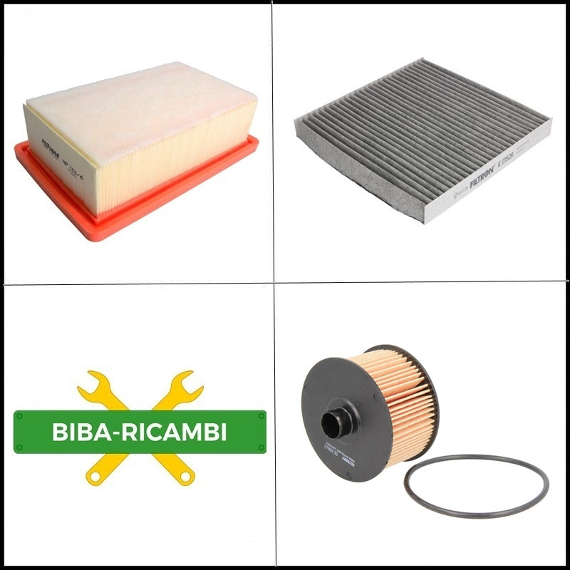 Kit Tagliando Filtri Per Renault Twingo III (BCM) 0.900 TCe 66kw/90cv dal 2014&gt; BIBA-RICAMBI