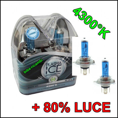 COPPIA LAMPADE H4 24V 70/75W HELMER PLASMA ICE LUCE EVOLUTION art.L3955 BIBA-RICAMBI