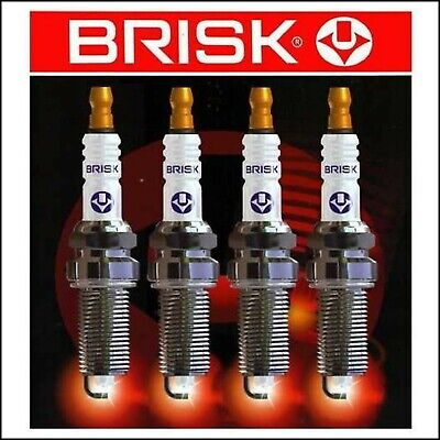 Kit 4 Candele Brisk DR17LDC (2P) Per Opel VW Bmw Chevrolet Peugeot Citroen Saab BIBA-RICAMBI