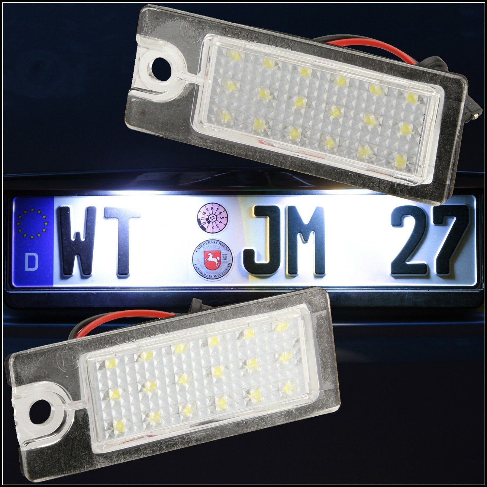 Lampadine Placchette Luci Targa Led Specifiche Adattabile Volvo XC70 Cross Country (295) dal 1997-2007 BIBA-RICAMBI