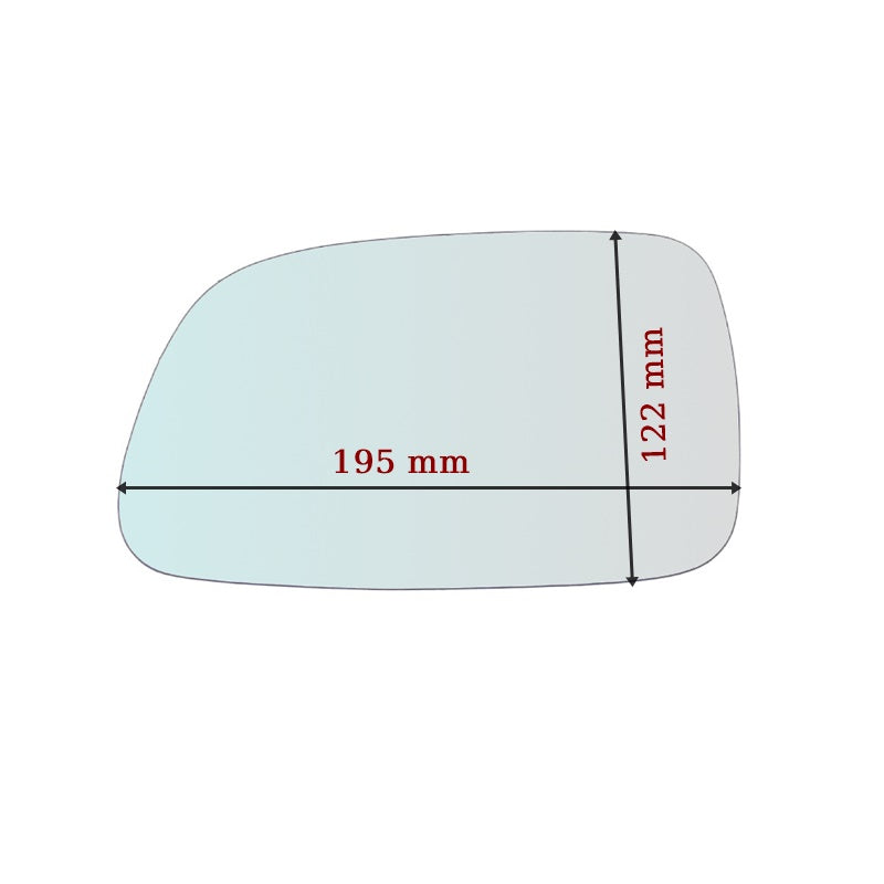 Vetro Specchio Retrovisore Lato SX Per Jeep Grand Cherokee II (WJ) dal 1998-2005 - BIBA-RICAMBI