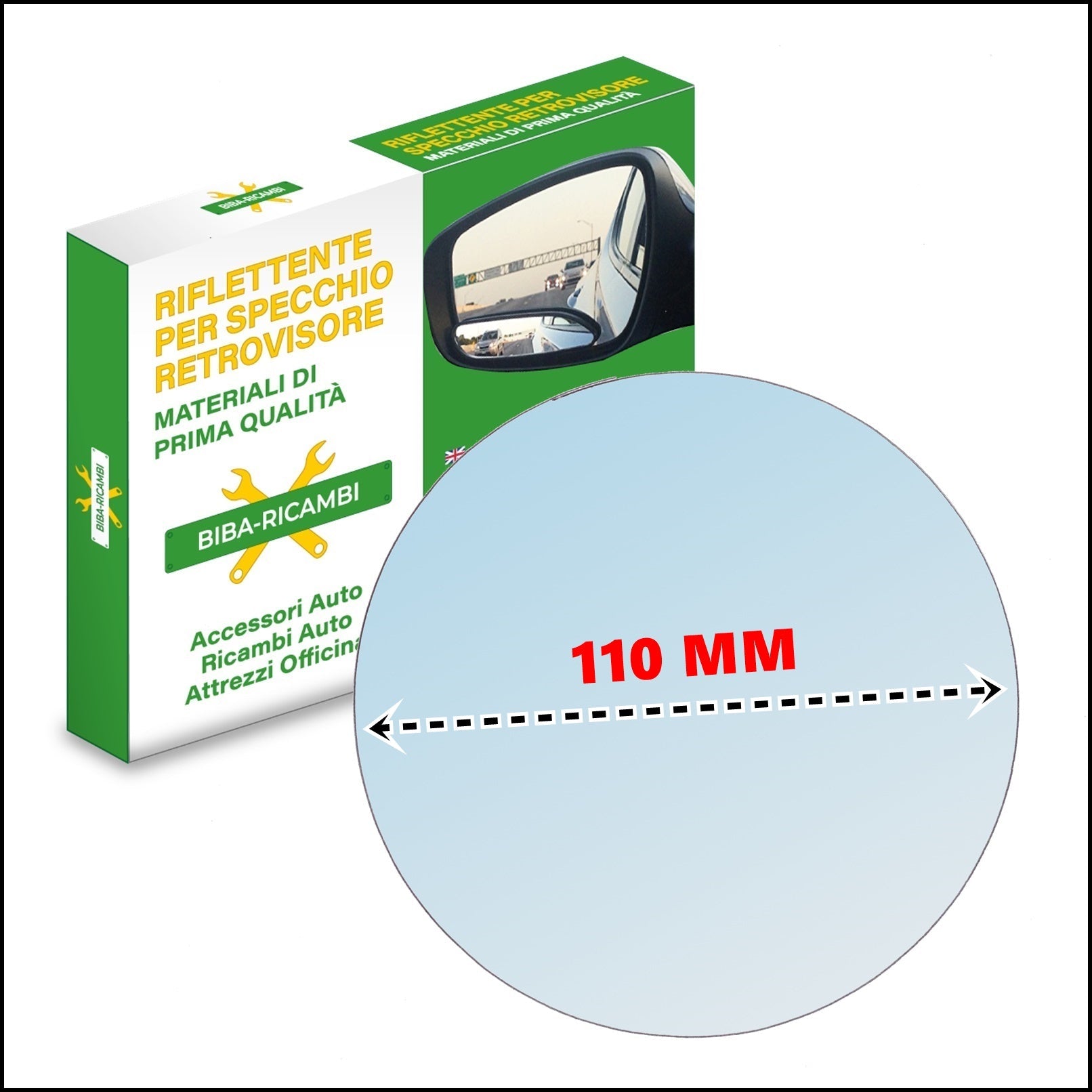 Specchio Ingrandimento Per Cosmesi Diametro Ø 110 Biadesivo BIBA-RICAMBI