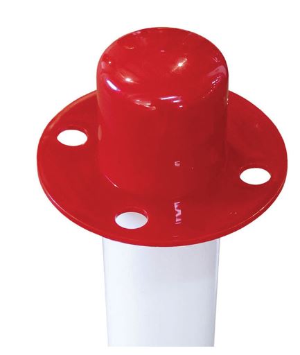 Palo Plastica Bianco-Rosso Per Definizione Perimetro Di Sicurezza Con Base Riempibile Art.FMCOLONNA BIBA-RICAMBI
