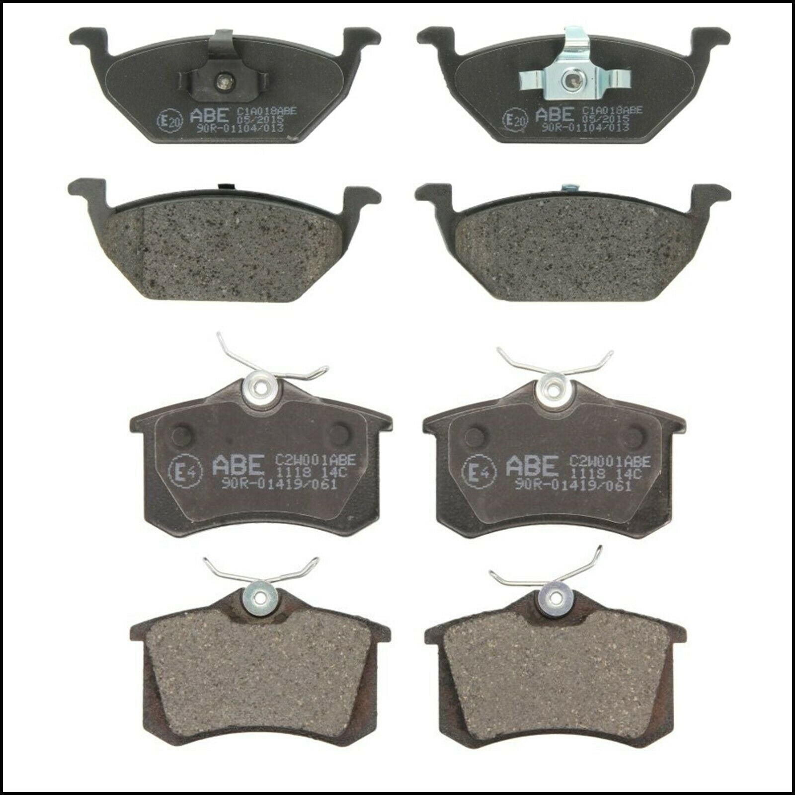 Kit 8 Pastiglie Freno Anteriori Posteriori Per Audi A3 I dal 1996-2006 BIBA-RICAMBI