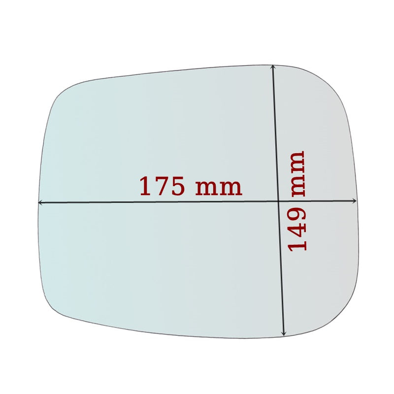 Vetro Specchio Retrovisore Lato DX-Passeggero Per Tata Sumo dal 2007>
