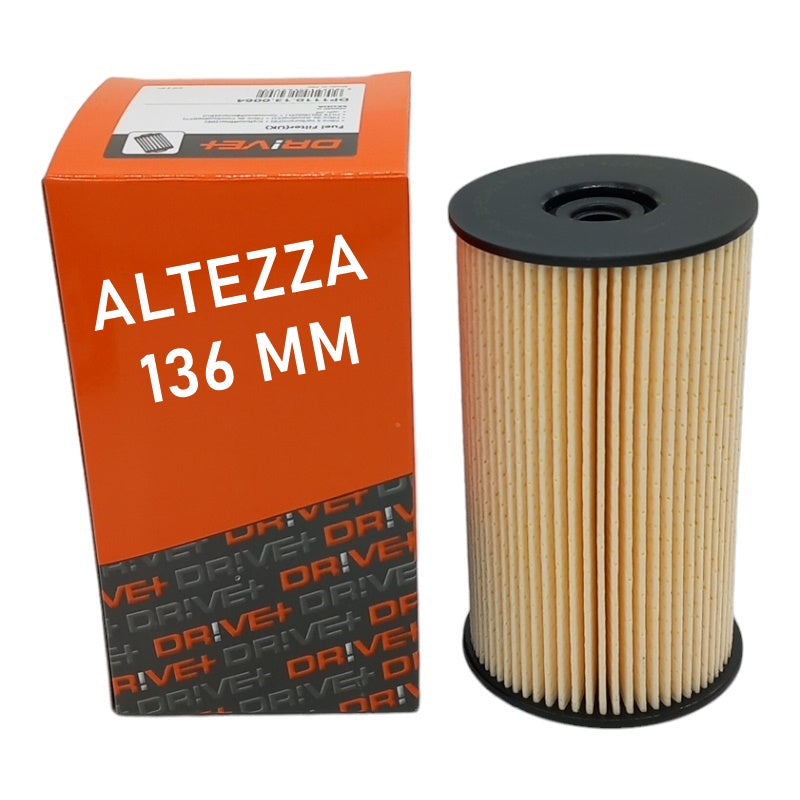 Filtro Gasolio Carburante Compatibile Per Skoda Octavia II (1Z3) 2.0 TDI 81KW-110CV - Altezza 136 mm BIBA-RICAMBI