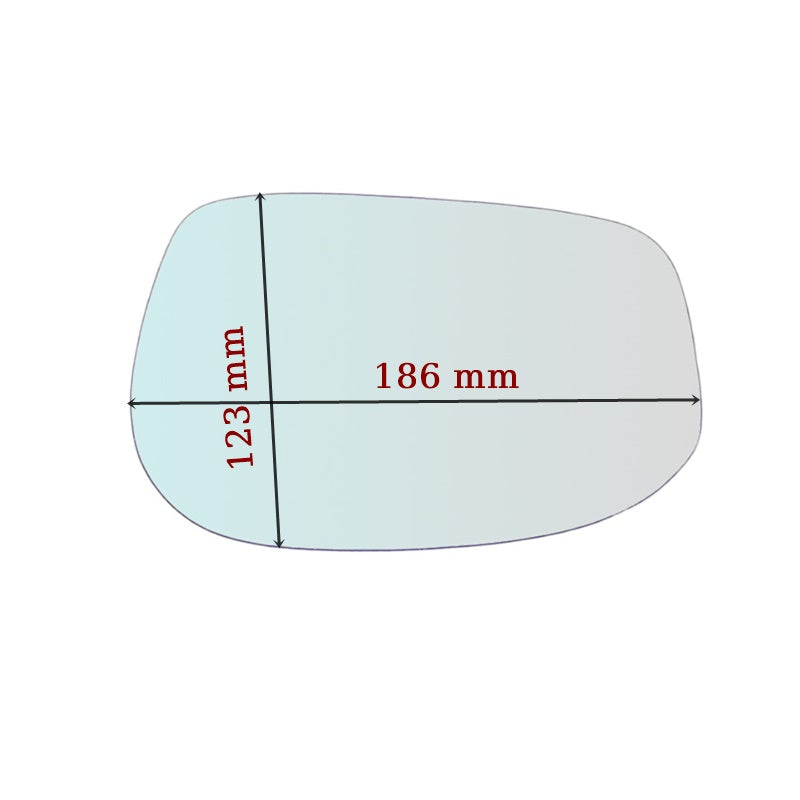 Vetro Specchio Retrovisore Lato SX-Guidatore Per Honda JAZZ III (GE) dal 2007>