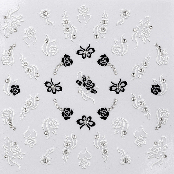 PEGGY SAGE  DECORAZIONIADESIVE PER UNGHIE BLACK EWHITE - BIBA-RICAMBI