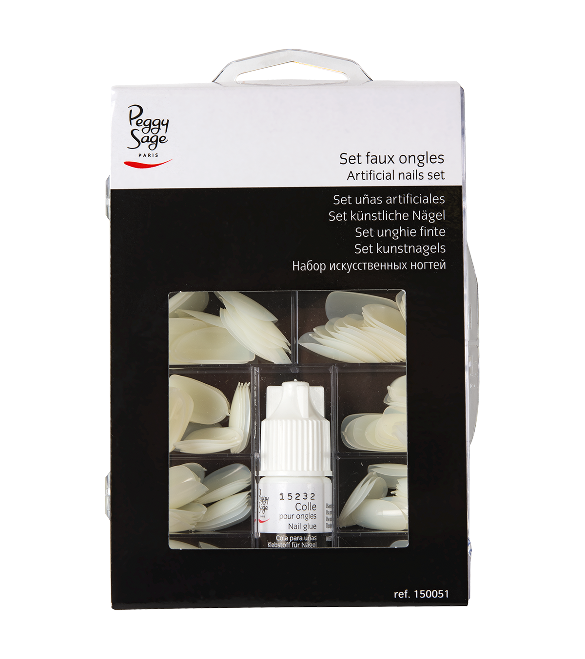 PEGGY SAGE  SET 200 UNGHIE FINTE + COLLA - BIBA-RICAMBI