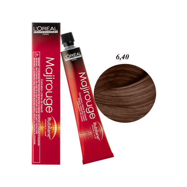L'OREAL PROFESSIONNEL MAJIROUGE BIONDO SCURO RAME INTENSO 6,40 - BIBA-RICAMBI