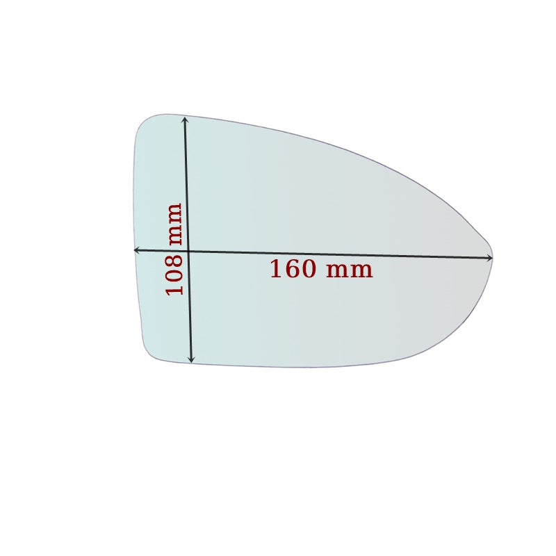 Vetro Specchio Lato DX-Passeggero Per Volkswagen Golf VII dal 2012>..