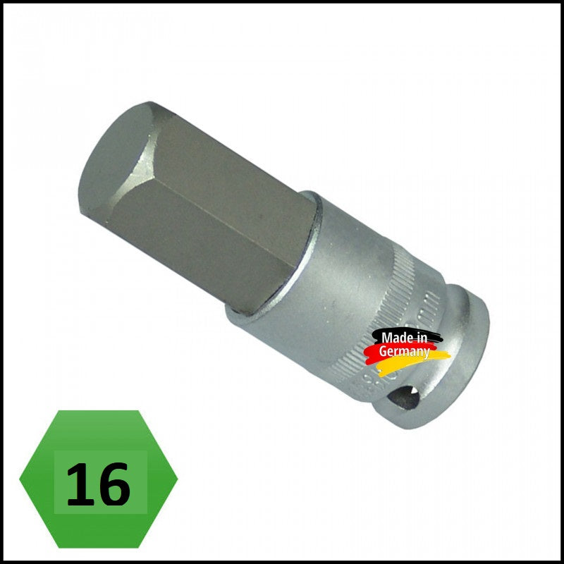 CHIAVE A BUSSOLA ESAGONALE LUNGA M16 ATTACCO 1/2'' BIBA-RICAMBI