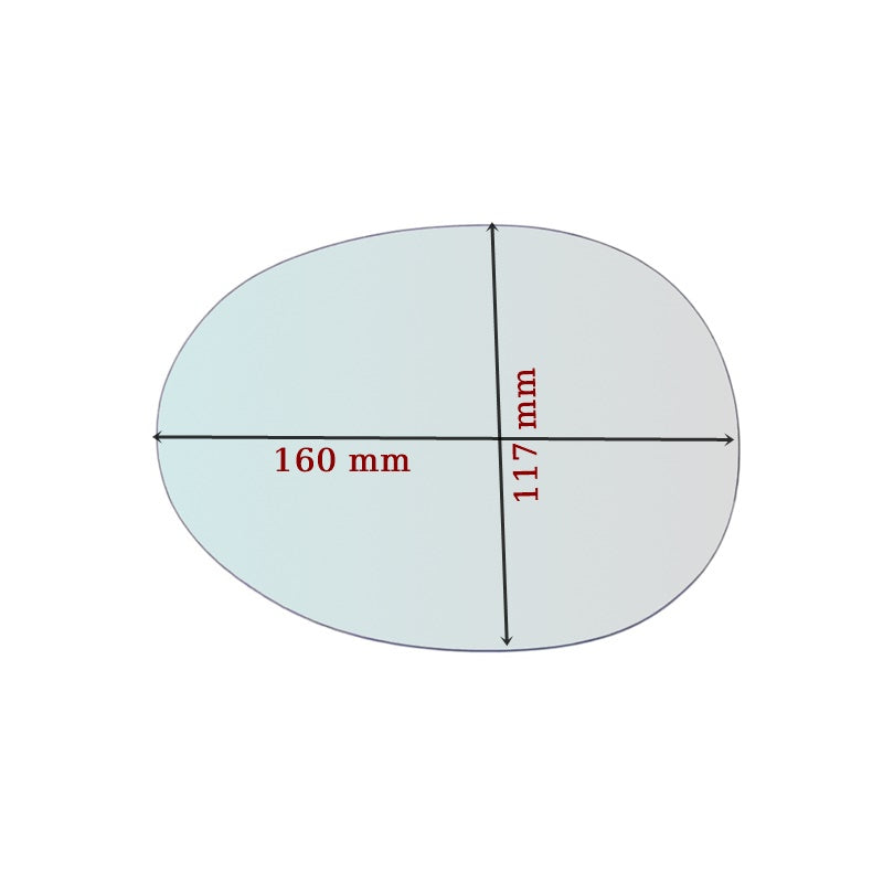Piastra Specchio Retrovisore Lato DX-Passeggero Per Citroen C1 I (PM) dal 2005-2014..