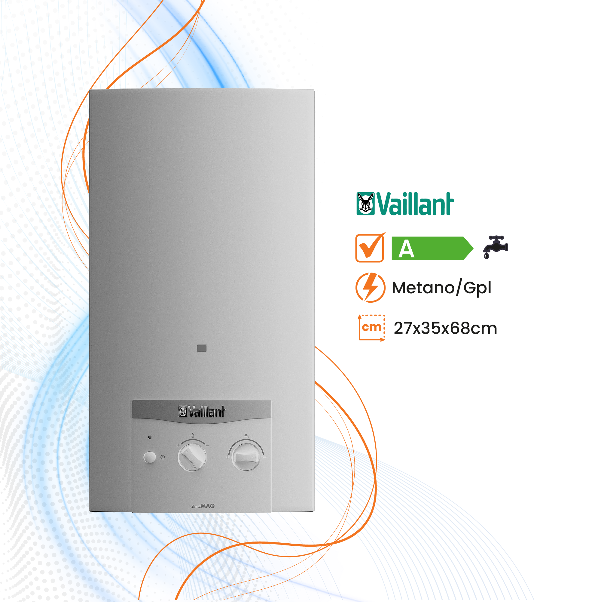 Scaldabagno Vaillant atmoMAG 14LT a Gas Tiraggio Naturale