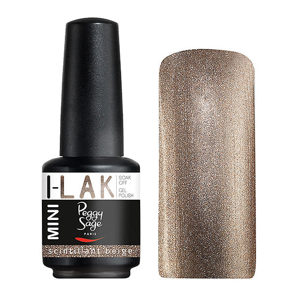 PEGGY SAGE  I-LAK SOAK OFF GEL POLISH SCINTILLANT BEIGE - 9ML - BIBA-RICAMBI