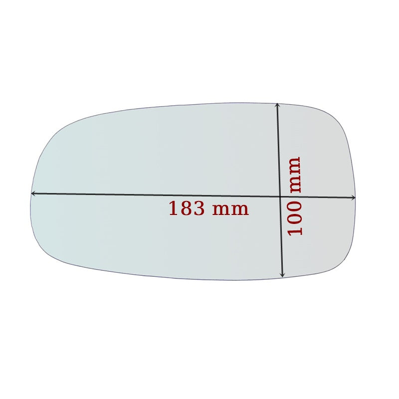 Vetro Specchio Retrovisore Lato SX-Guidatore Per SAAB 9-5 I (YS3E) dal 1997-2009