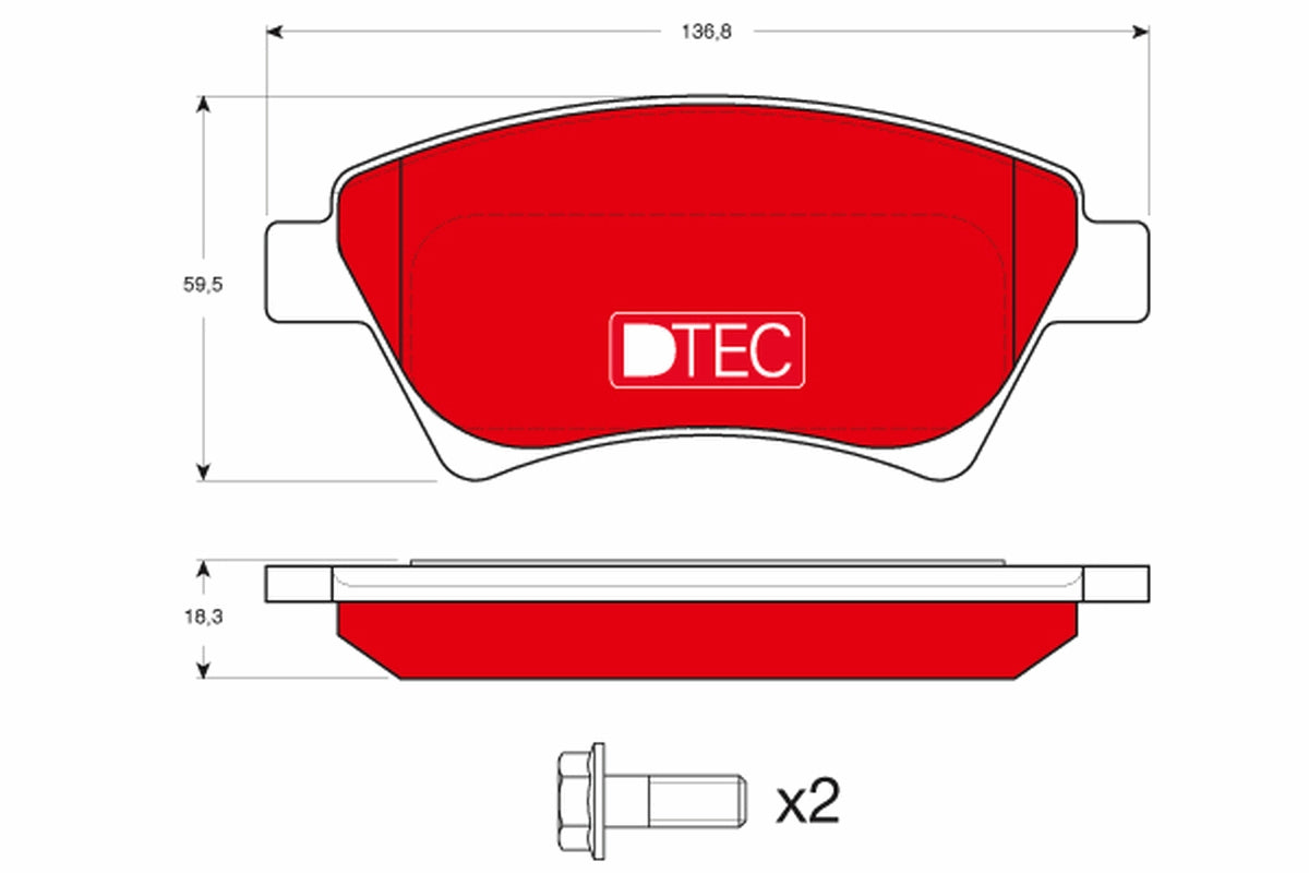 Kit 4 Pastiglie Freno Marca TRW Codice | GDB1552DTE BIBA-RICAMBI