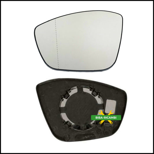 Piastra Specchio Retrovisore Asferico Lato Sx-Guidatore Per Peugeot 508 II dal 2018&gt; BIBA-RICAMBI