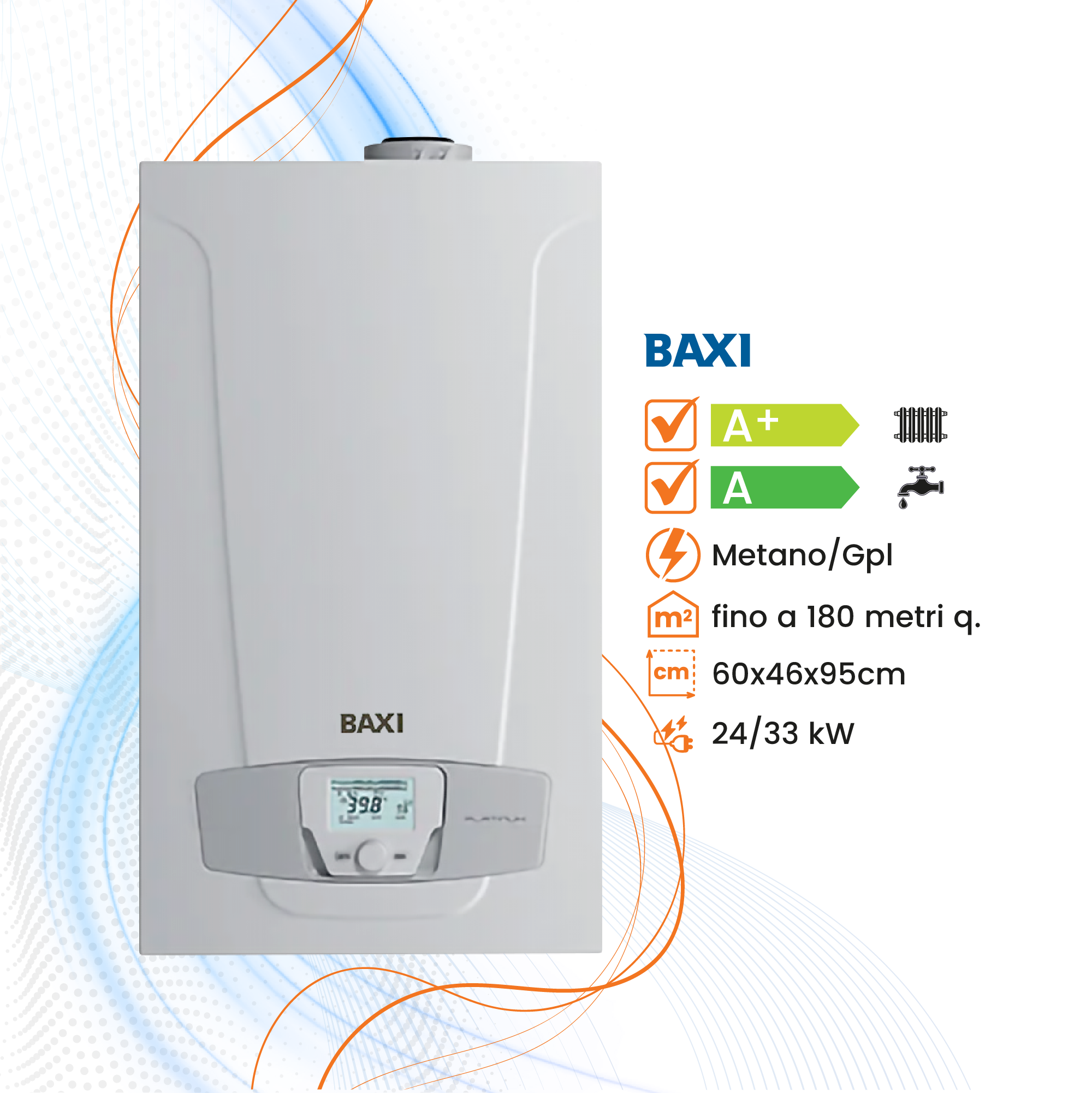 Caldaia Baxi Nuvola Platinum+ a Condensazione