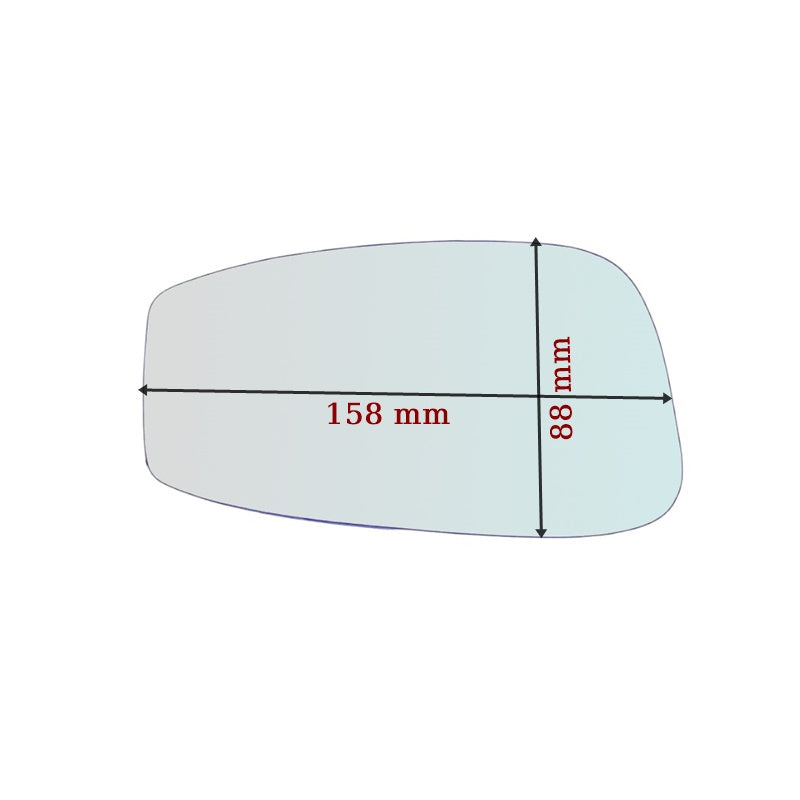 Vetro Specchio Retrovisore Lato SX-Guidatore Per Fiat Stilo (192) dal 2001-2009