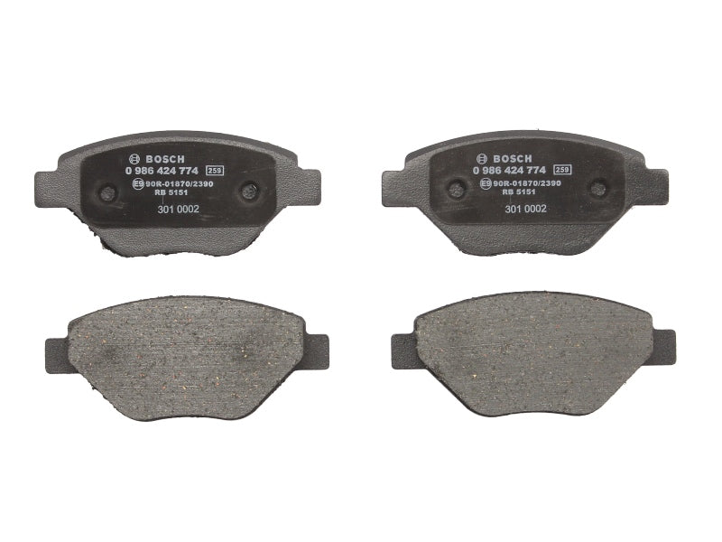 Kit 4 Pastiglie Freno Anteriori Compatibile Per Renault Megane II (LM0) dal 2003> BIBA-RICAMBI