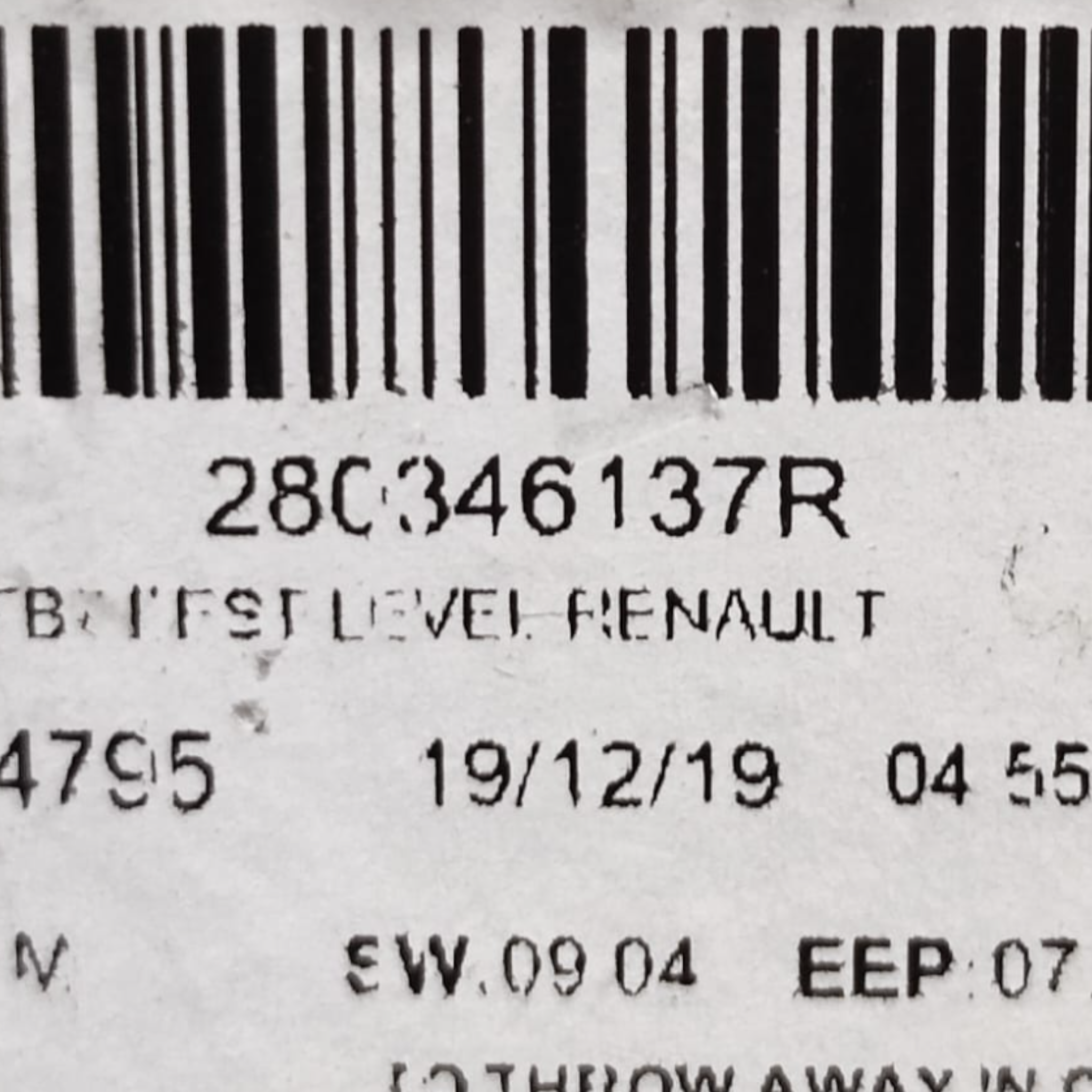 Schermo / Display Renault Clio V cod: 280346137r (2019-)