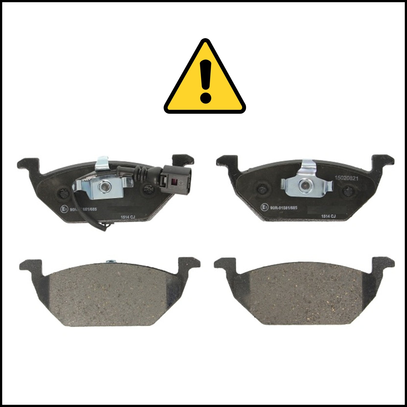 Kit 8 Pastiglie Freno Anteriori Posteriori Per Audi A3 I dal 1996-2006 BIBA-RICAMBI