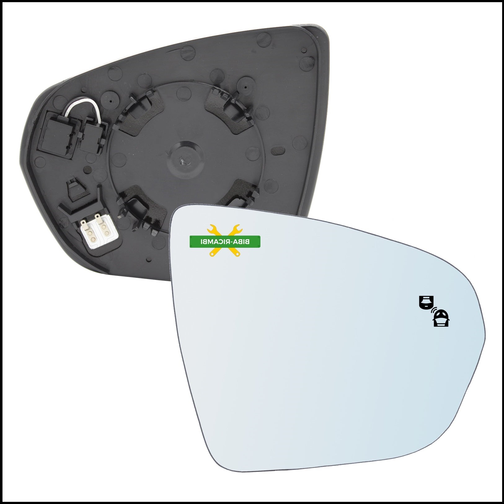 V. Specchio Retrovisore Termico Blind Spot Lato Dx-Passeggero Per DS 7 Crossback (J) dal 2017&gt; BIBA-RICAMBI