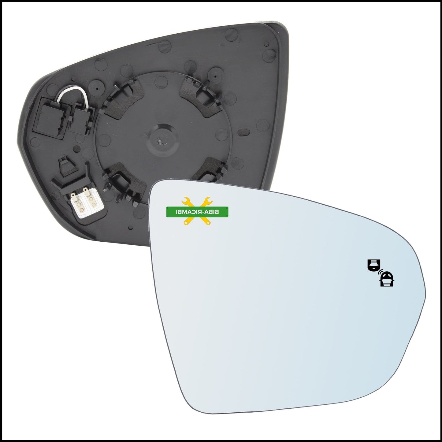 V. Specchio Retrovisore Termico Blind Spot Lato Dx-Passeggero Per Peugeot 3008 Suv (M) dal 2016&gt; BIBA-RICAMBI