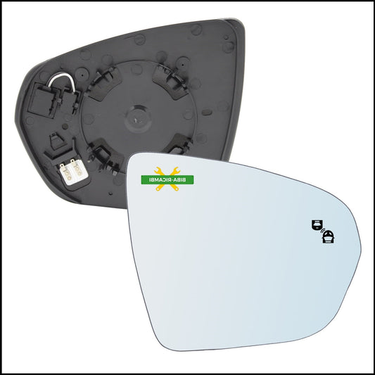 V. Specchio Retrovisore Termico Blind Spot Lato Dx-Passeggero Per Opel Grandland X (A18) dal 2017&gt; BIBA-RICAMBI