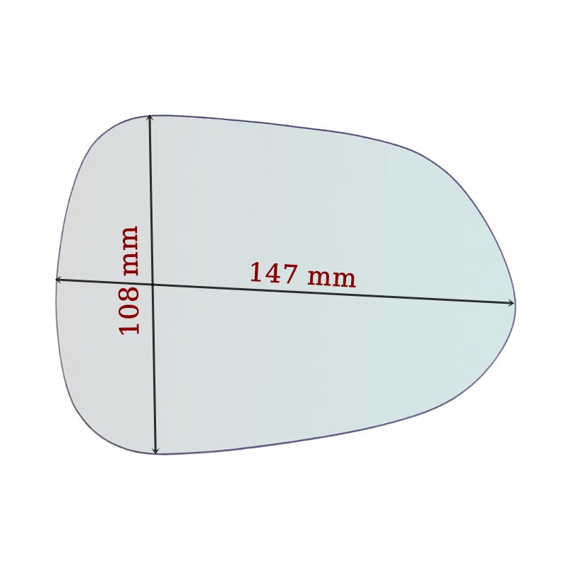 Vetro Specchio Lato SX-Guidatore Per Honda Jazz II (GD) solo 2001-2004