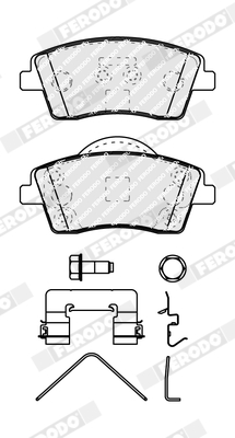 Kit 4 Pastiglie Freno Marca Ferodo Codice | FDB5154 BIBA-RICAMBI