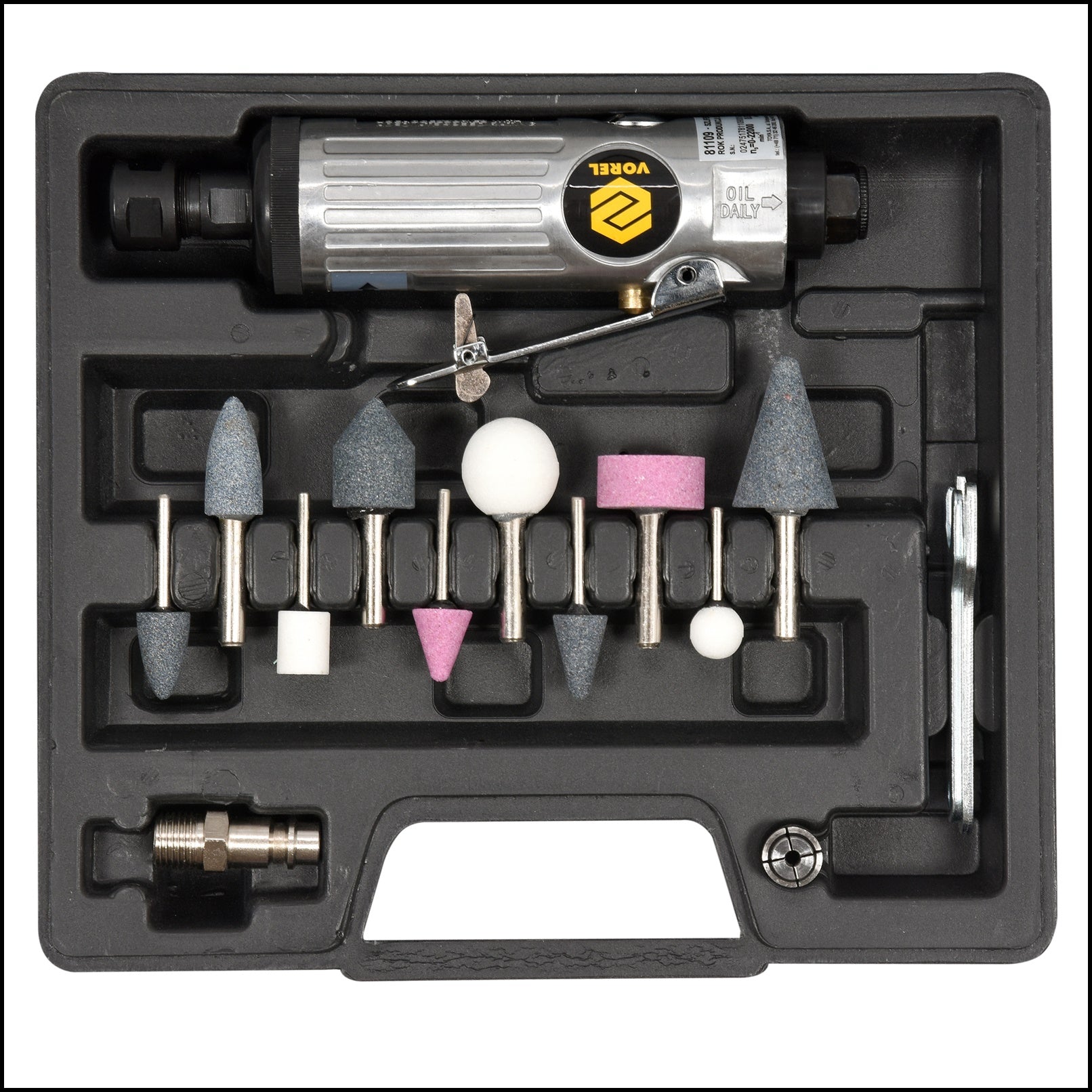 KIT 15 PEZZI SMERIGLIATRICE PNEUMATICA DIRITTA DA 6mm BIBA-RICAMBI
