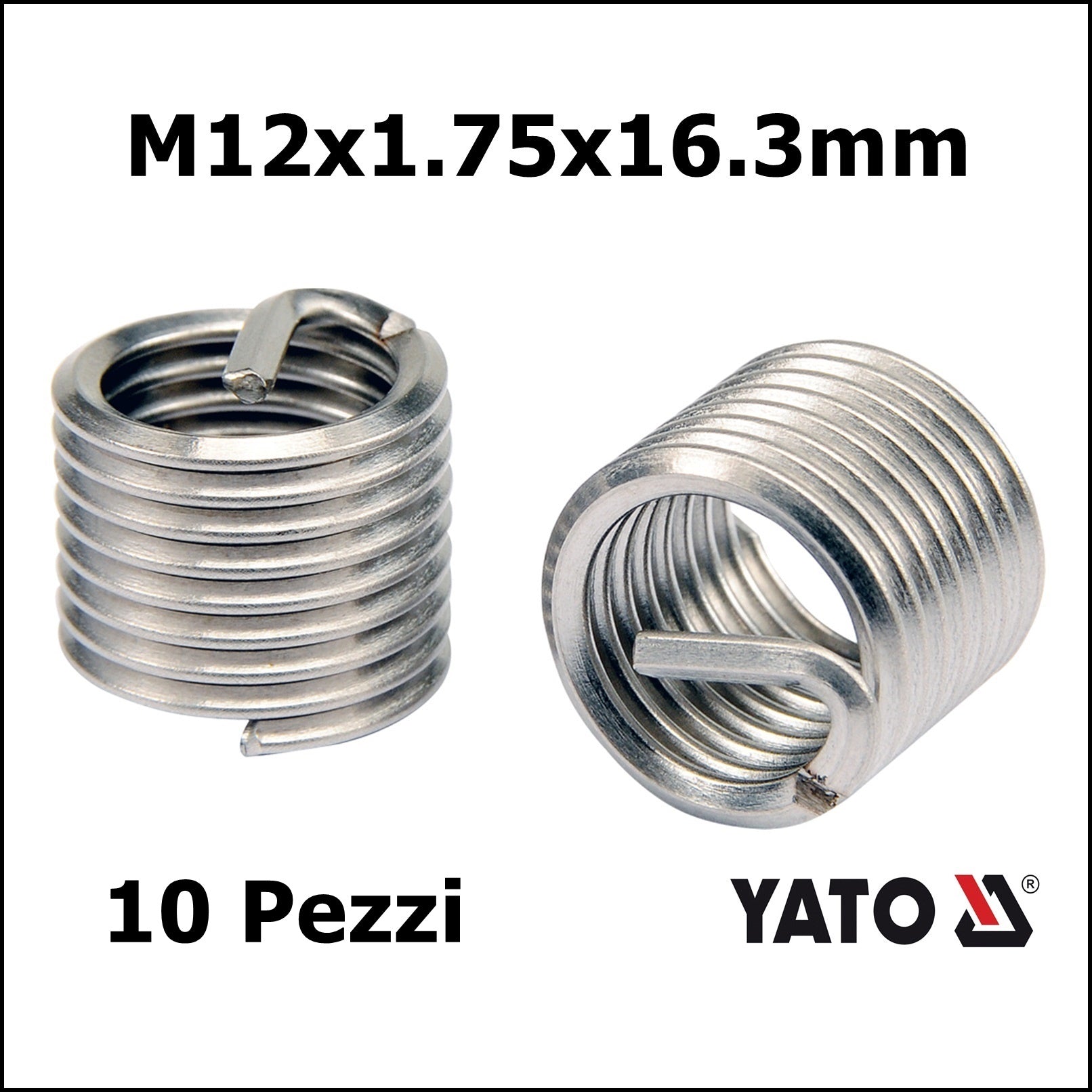 G. FILETTI RIPORTATI 10 PEZZI M12x1.75x16.3mm BIBA-RICAMBI