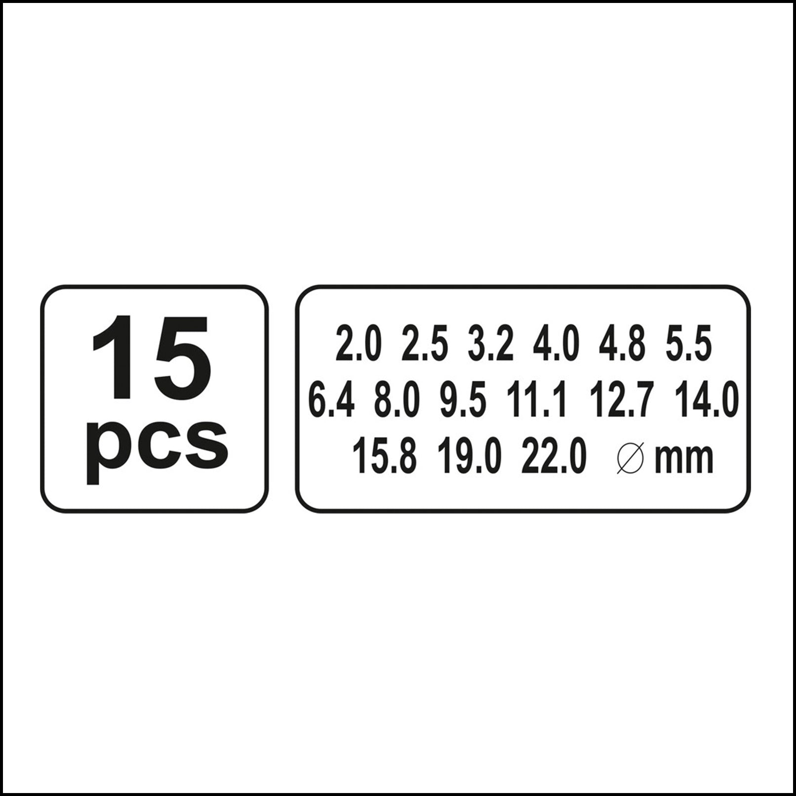 SERIE 15 PEZZI FUSTELLE USO PROFESIONALE DIAM 2-22MM BIBA-RICAMBI