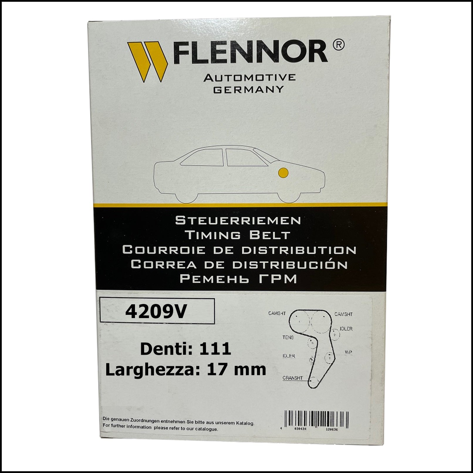 4209V Flennor Cinghia Distribuzione Chevrolet Aveo | Kalos | Opel Astra | Combo | Corsa BIBA-RICAMBI