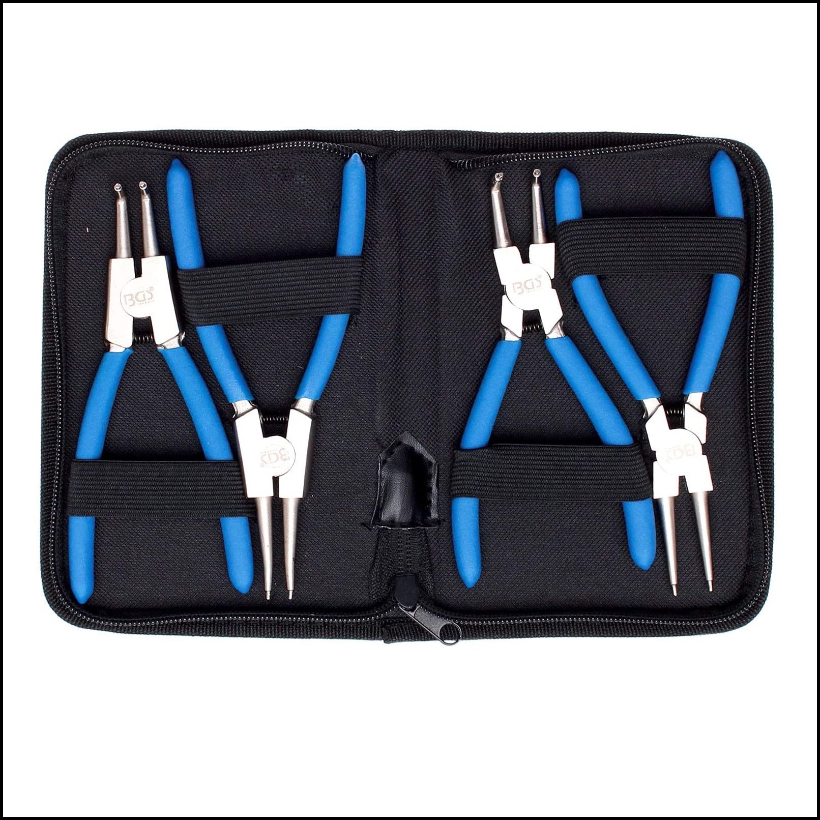 SET 4 PEZZI, PINZE PER ANELLI ELASTICI SEEGER 150mm BIBA-RICAMBI