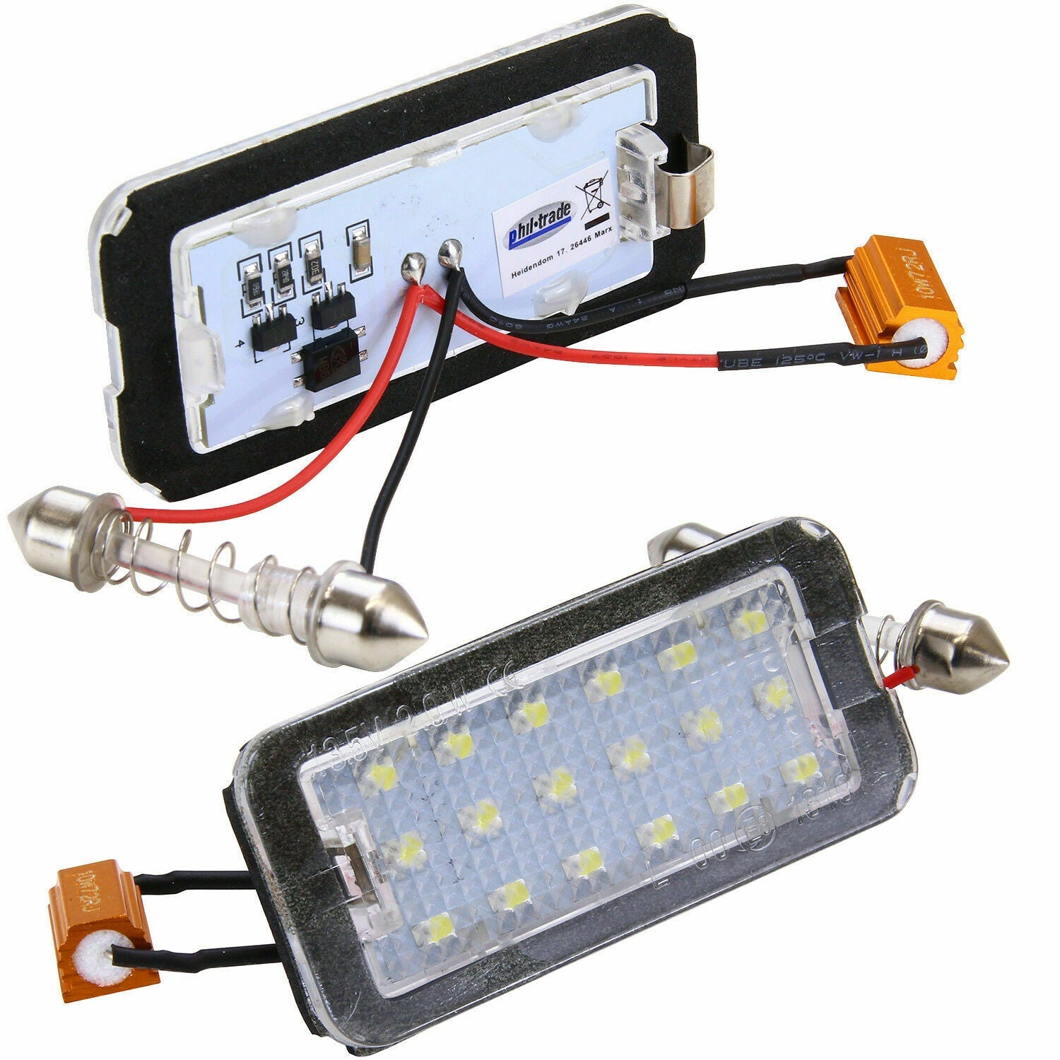 Luci Targa Led Placchette Plafoniere Specifiche Per Abarth 500C / 595C / 695C dal 2008> BIBA-RICAMBI