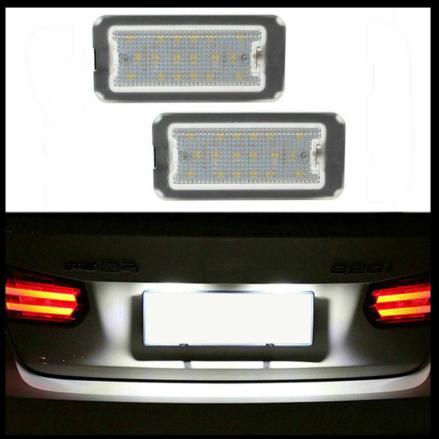 Luci Targa Led Placchette Plafoniere Specifiche Per Abarth 500C / 595C / 695C dal 2008> BIBA-RICAMBI