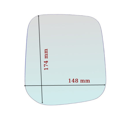 Vetro Specchio Retrovisore Lato SX Per Mitsubishi Pajero II (V3) dal 1990-2000