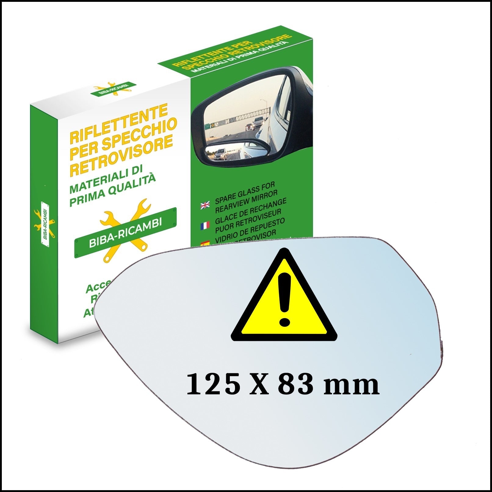 Vetro Specchietto Esterno Lato DX Compatibile Con MV Augusta Rivale BIBA-RICAMBI