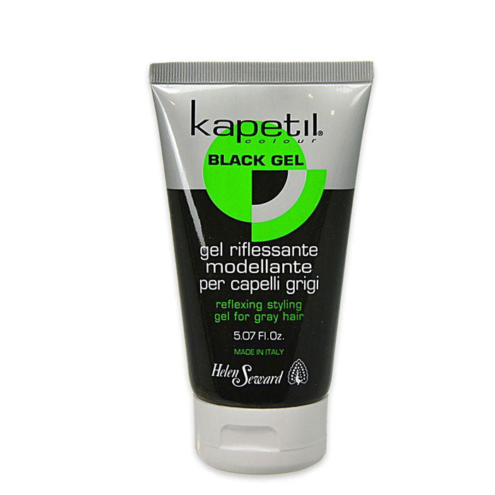 KAPETIL BLACK GEL RIFLESSANTE MODELLANTE PER CAPELLI GRIGI 150ML - BIBA-RICAMBI