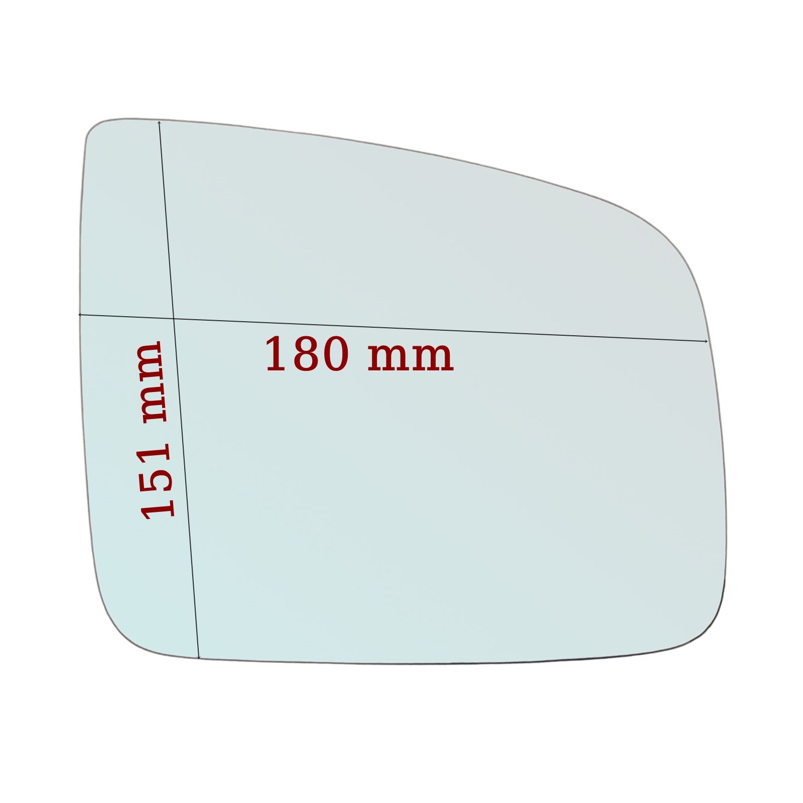 Vetro Specchio Asferico Lato DX-Passeggero Per Mercedes Vito II (W639) solo 2010-2014