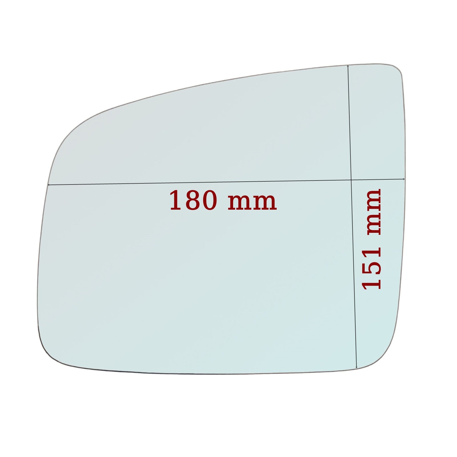 Vetro Specchio Asferico Lato SX-Guidatore Per Mercedes Vito II (W639) solo 2010-2014